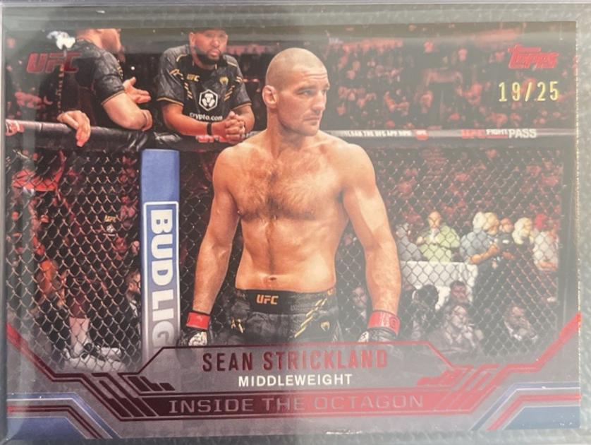 Sean Strickland 2024 Topps Knockout UFC Inside the Octagon #ITO-20 Red