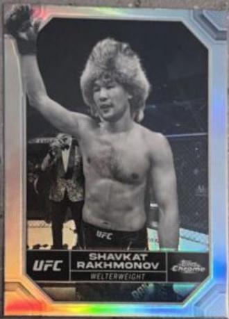 Shavkat Rakhmonov 2024 Topps Chrome UFC Base #177 Negative Refractor