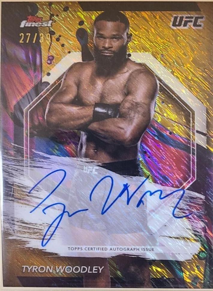 Tyron Woodley 2024 Topps Finest UFC Finest Autographs #FA-TNW Refractor