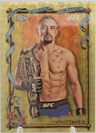 Robert Whittaker 2024 Topps Chrome UFC Allen & Ginter #AAG-10 Superfractor