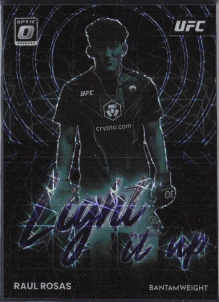 Raul Rosas 2023 Panini Donruss Optic UFC Light It Up #16 Purple Velocity