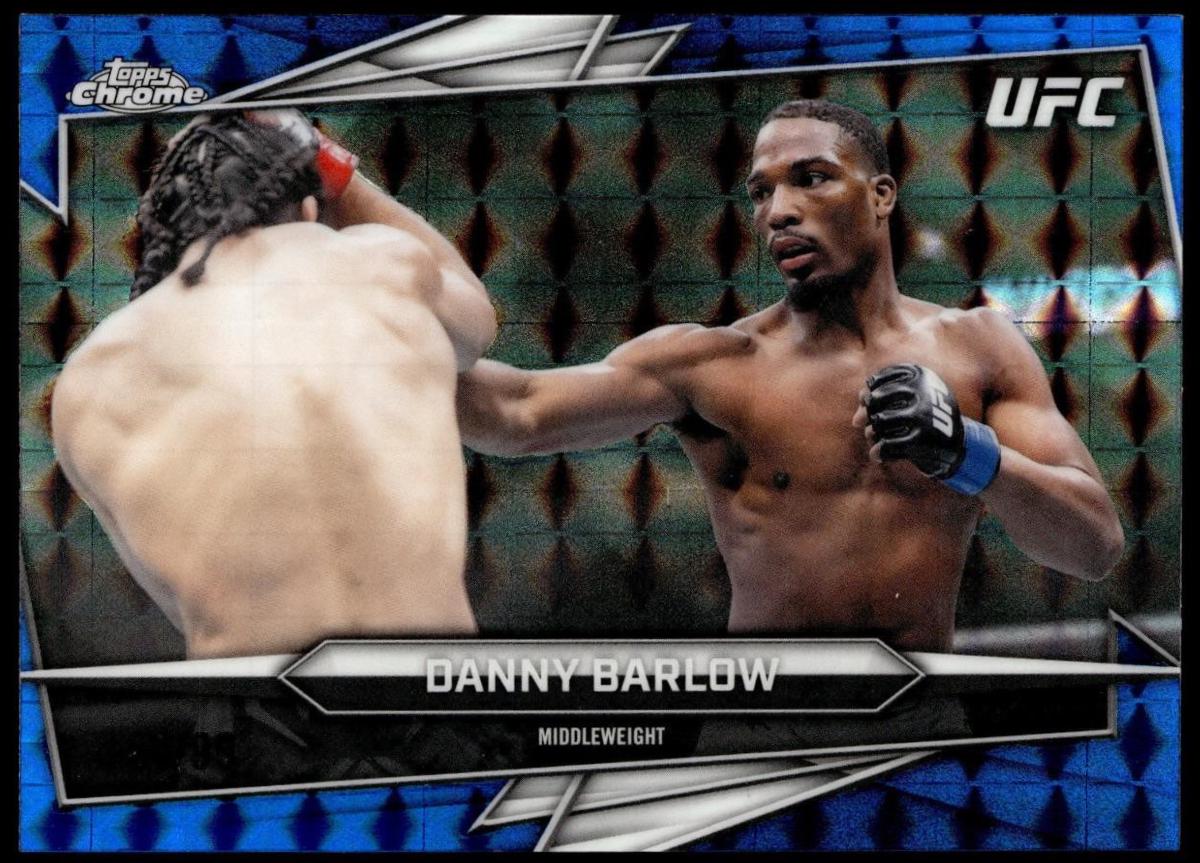 Danny Barlow 2026 Topps Chrome UFC Base #117 Blue Geometric Refractor