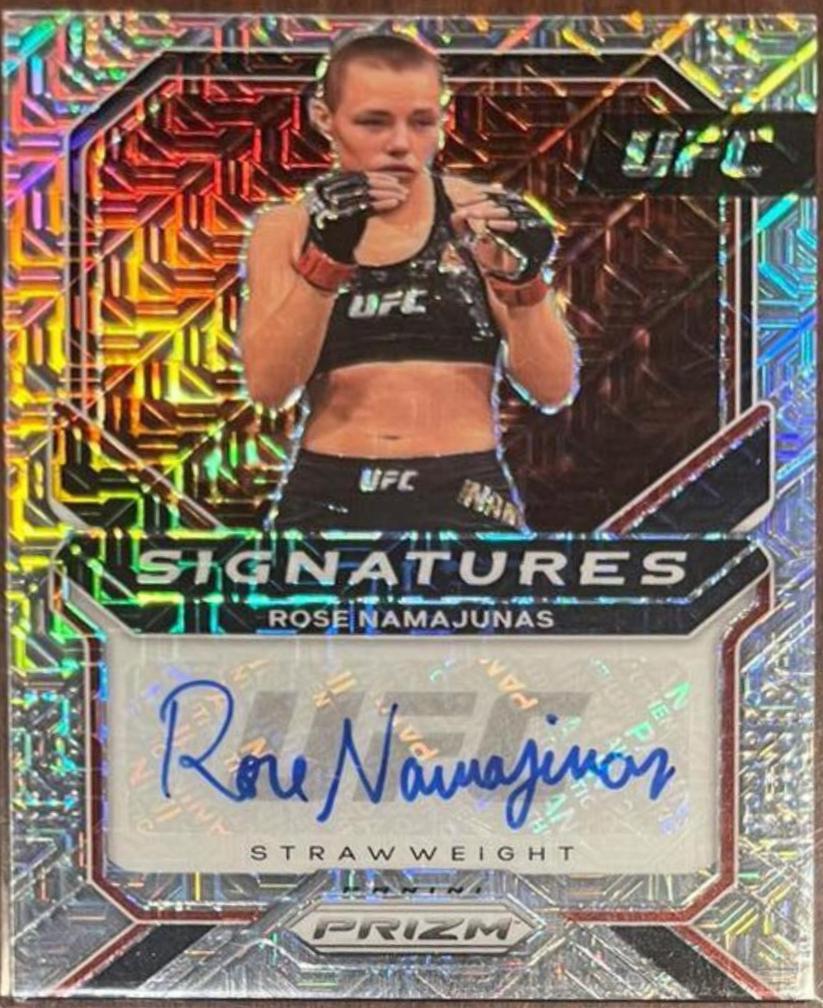 Rose Namajunas 2021 Panini Prizm UFC Signatures #16 Mojo