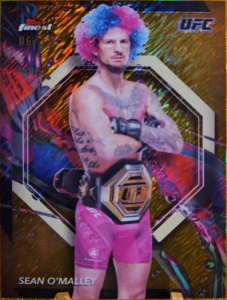 Sean O'Malley 2024 Topps Finest UFC Base Common #40 Gold Shimmer Refractor