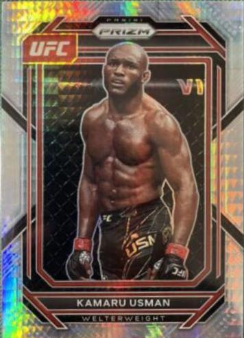 Kamaru Usman 2023 Panini Prizm UFC Base #120 Hyper