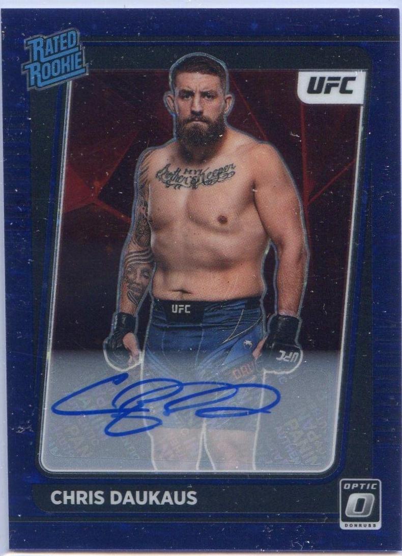 Chris Daukaus 2022 Panini Donruss Optic UFC Base Rated Rookies Signatures #106 Purple Stars