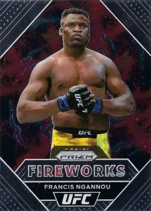 Francis Ngannou 2021 Panini Prizm UFC Fireworks #12 Gold