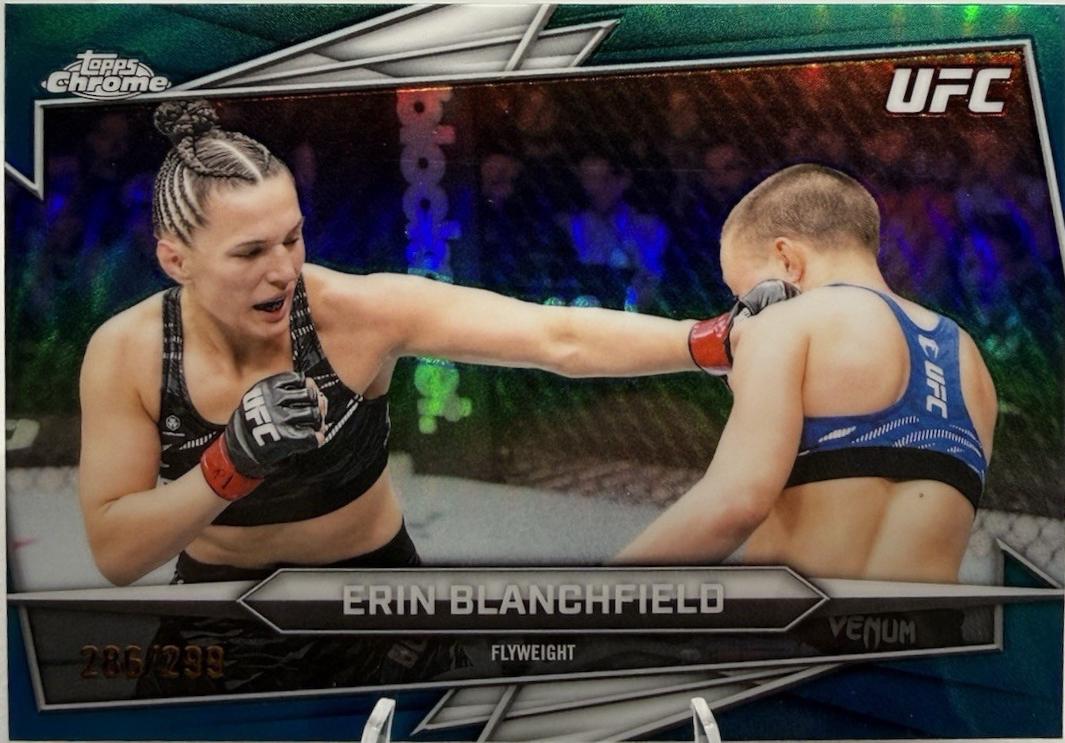 Erin Blanchfield 2026 Topps Chrome UFC Base #63 Green Refractor