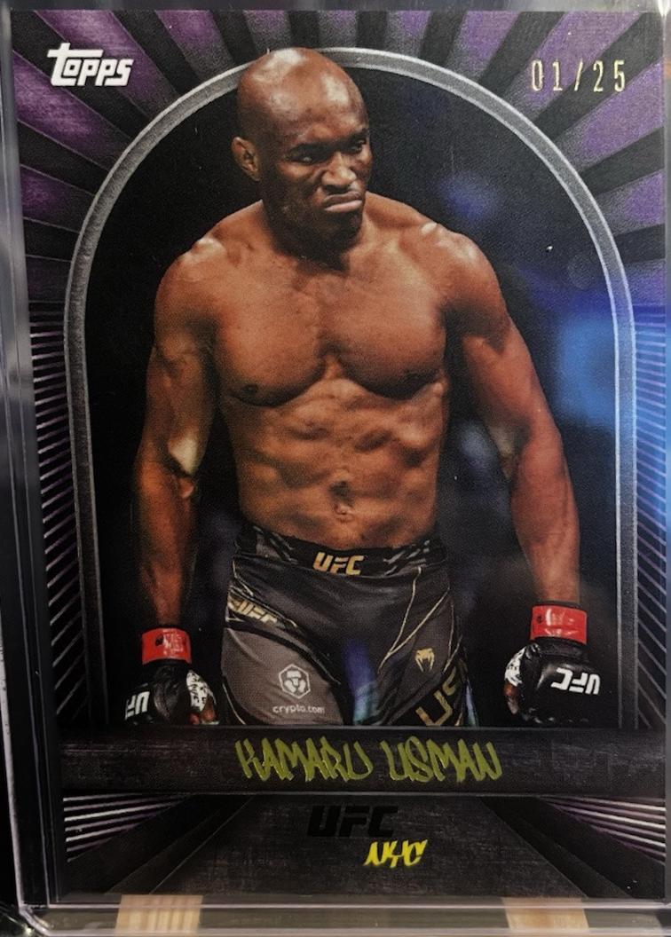Kamaru Usman 2024 Topps UFC NYC Base #30 Purple
