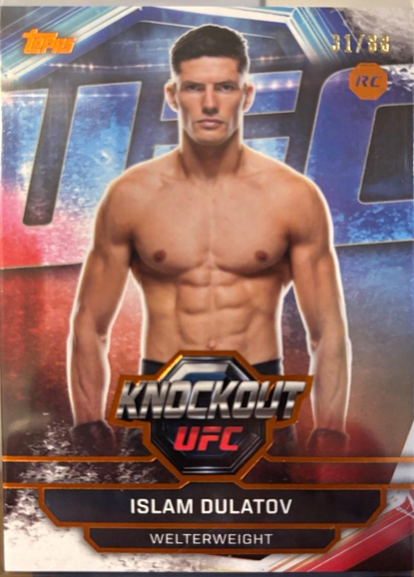 Islam Dulatov 2026 Topps Knockout UFC Base #97 Orange