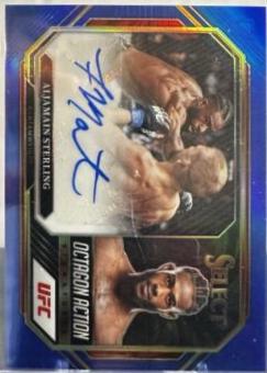 Aljamain Sterling 2023 Panini Select UFC Octagon Action Signatures #11 Blue