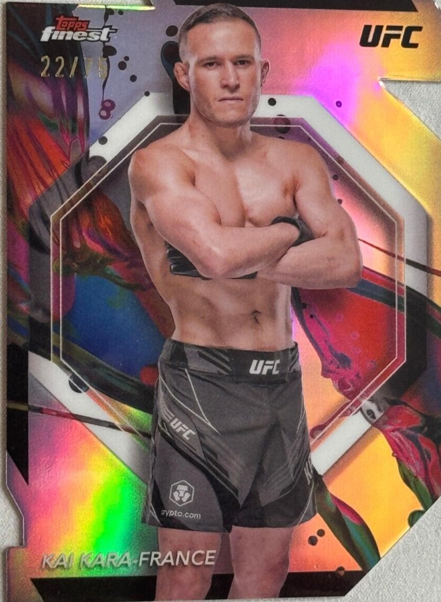 Kai Kara-France 2024 Topps Finest UFC Base Common #50 Die-Cut Refractor