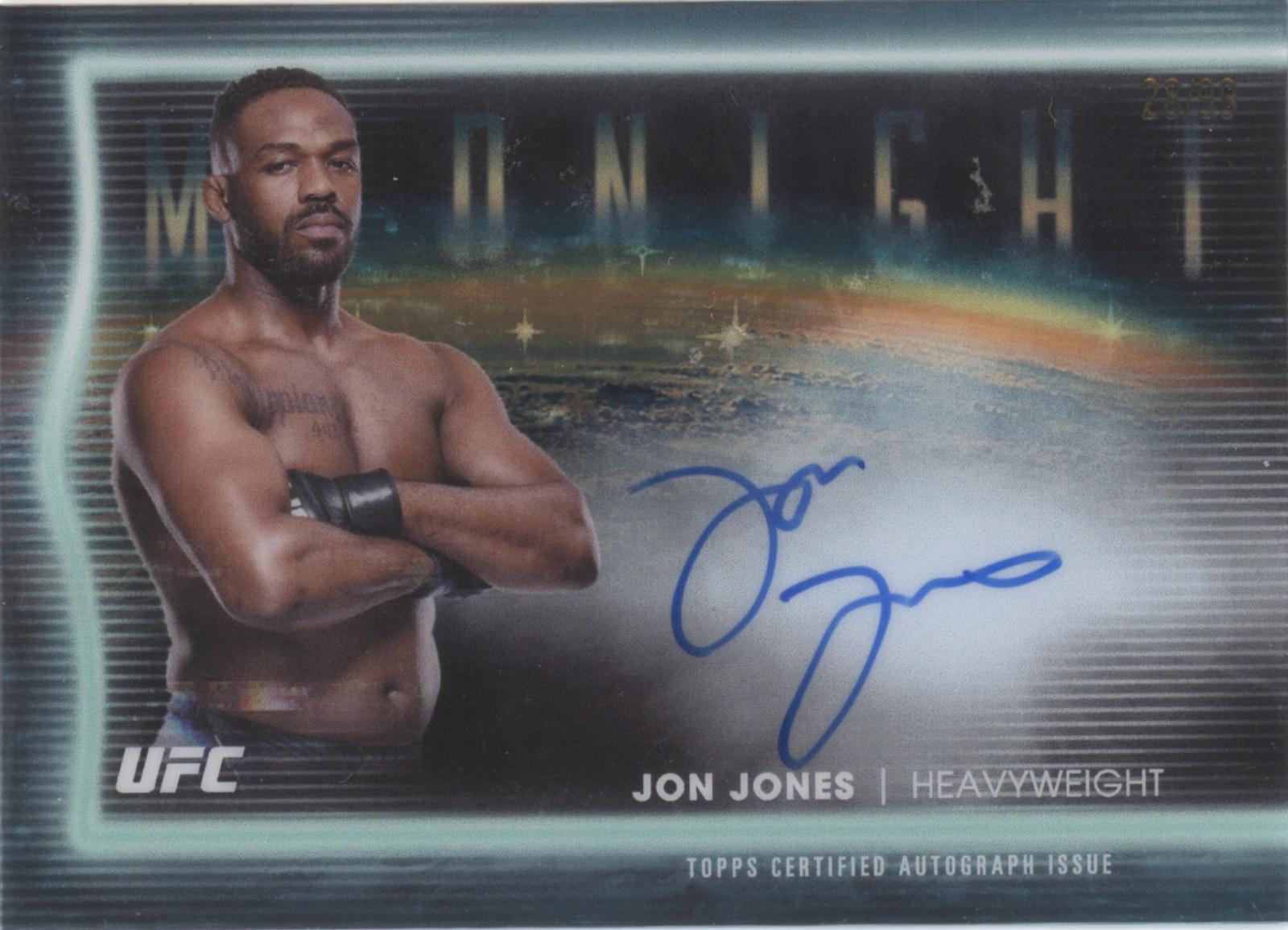 Jon Jones 2025 Topps Midnight UFC Horizon Signatures #HNS-JJ Twilight