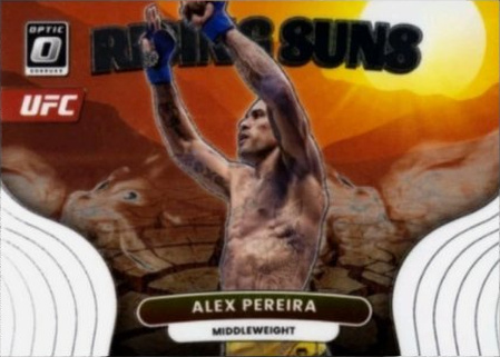 Alex Pereira 2023 Panini Donruss Optic UFC Rising Suns #5 Gold Vinyl