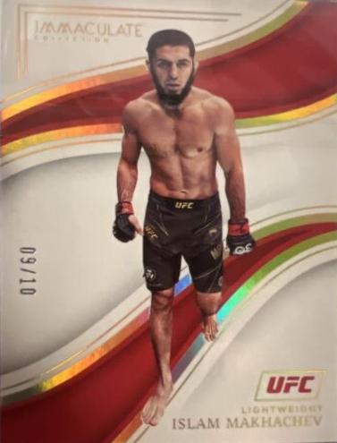 Islam Makhachev 2023 Panini Immaculate Collection UFC Base #57 Gold