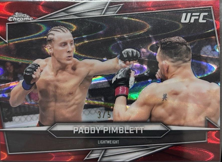 Paddy Pimblett 2026 Topps Chrome UFC Base #23 Red Refractor