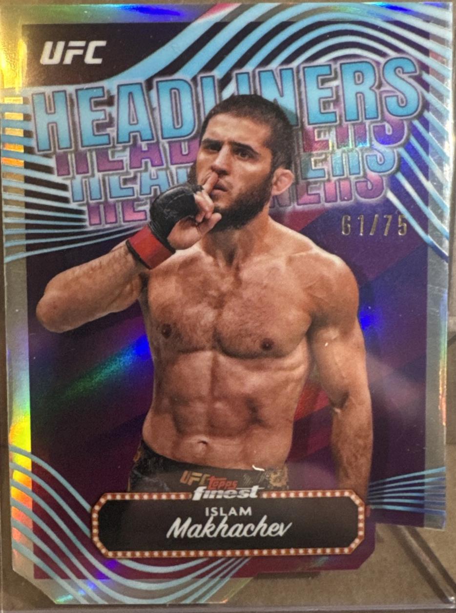 Islam Makhachev 2024 Topps Finest UFC Headliners #HDL-8 Die-Cut Refractor