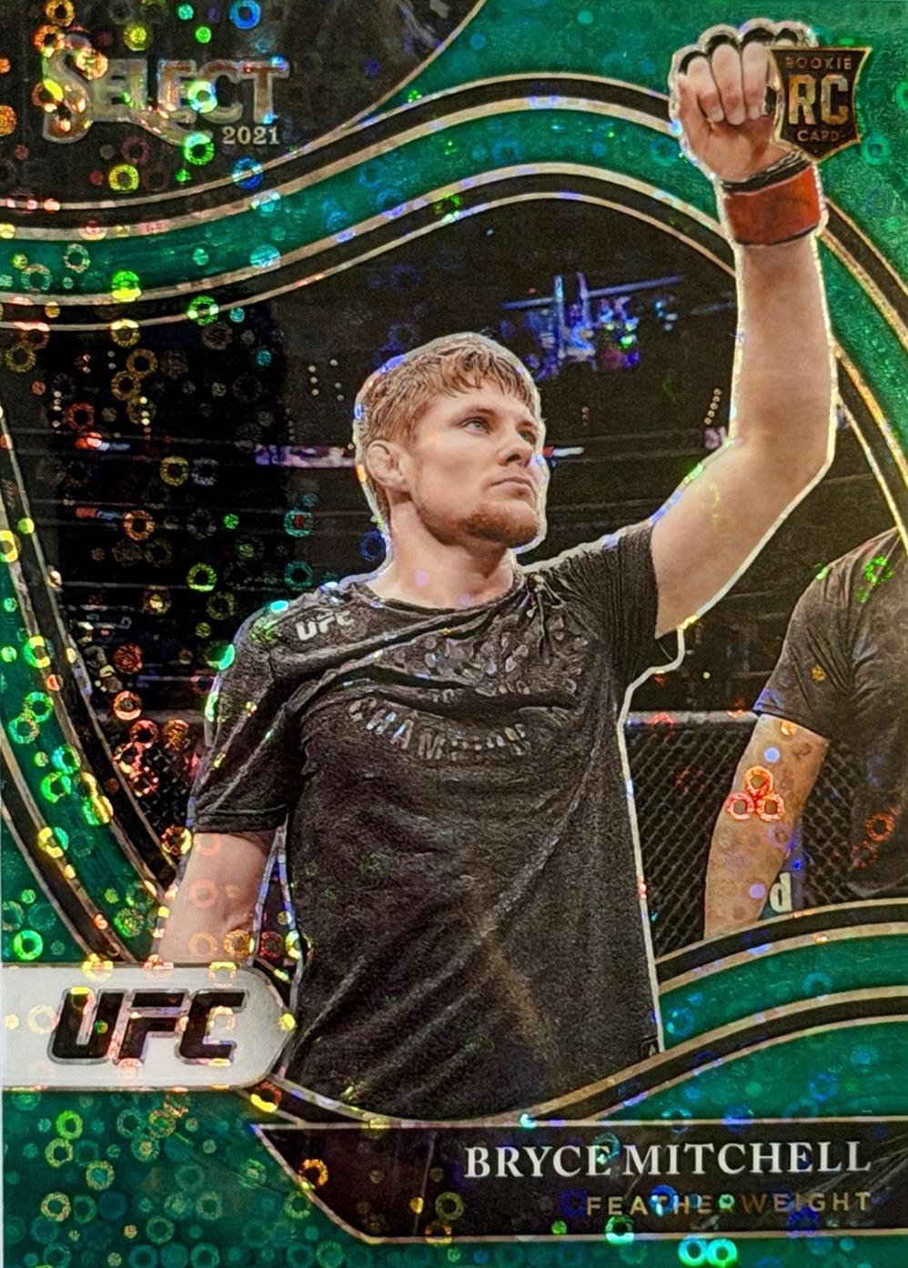 Bryce Mitchell 2021 Panini Select UFC Octagonside #277 Green Disco