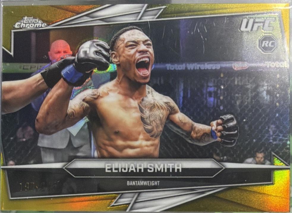 Elijah Smith 2026 Topps Chrome UFC Base #41 Yellow Refractor