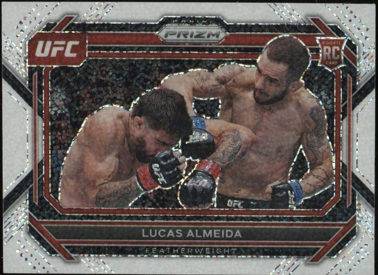Lucas Almeida 2023 Panini Prizm UFC Base #75 White Sparkle