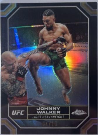 Johnny Walker 2024 Topps Chrome UFC Base #96 Black Refractor