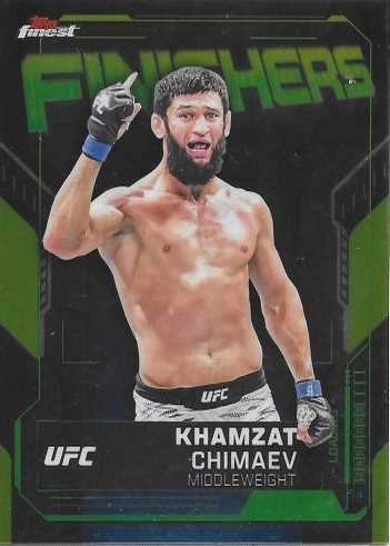Khamzat Chimaev 2025 Topps Finest UFC Finishers #FN-4 Superfractor