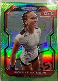 Michelle Waterson-Gomez 2021 Panini Prizm UFC Base #9 Neon Green