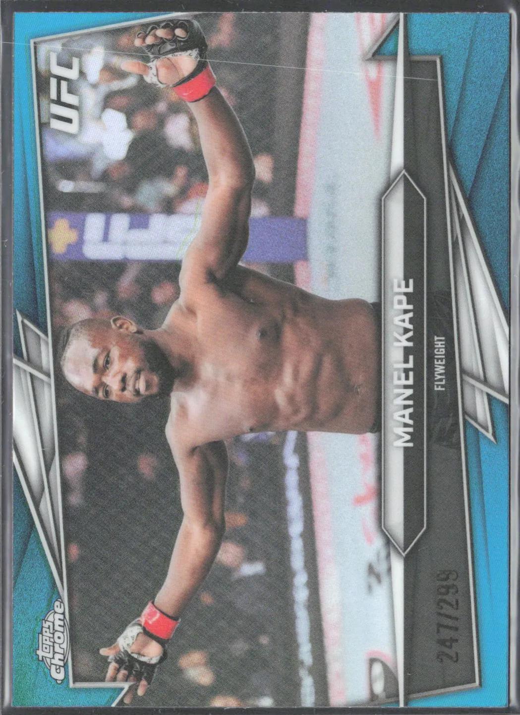 Manel Kape 2026 Topps Chrome UFC Base #147 Blue Refractor