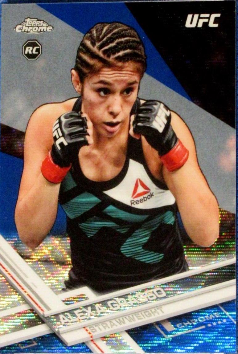 Alexa Grasso 2017 Topps Chrome UFC Base #85 Blue Wave