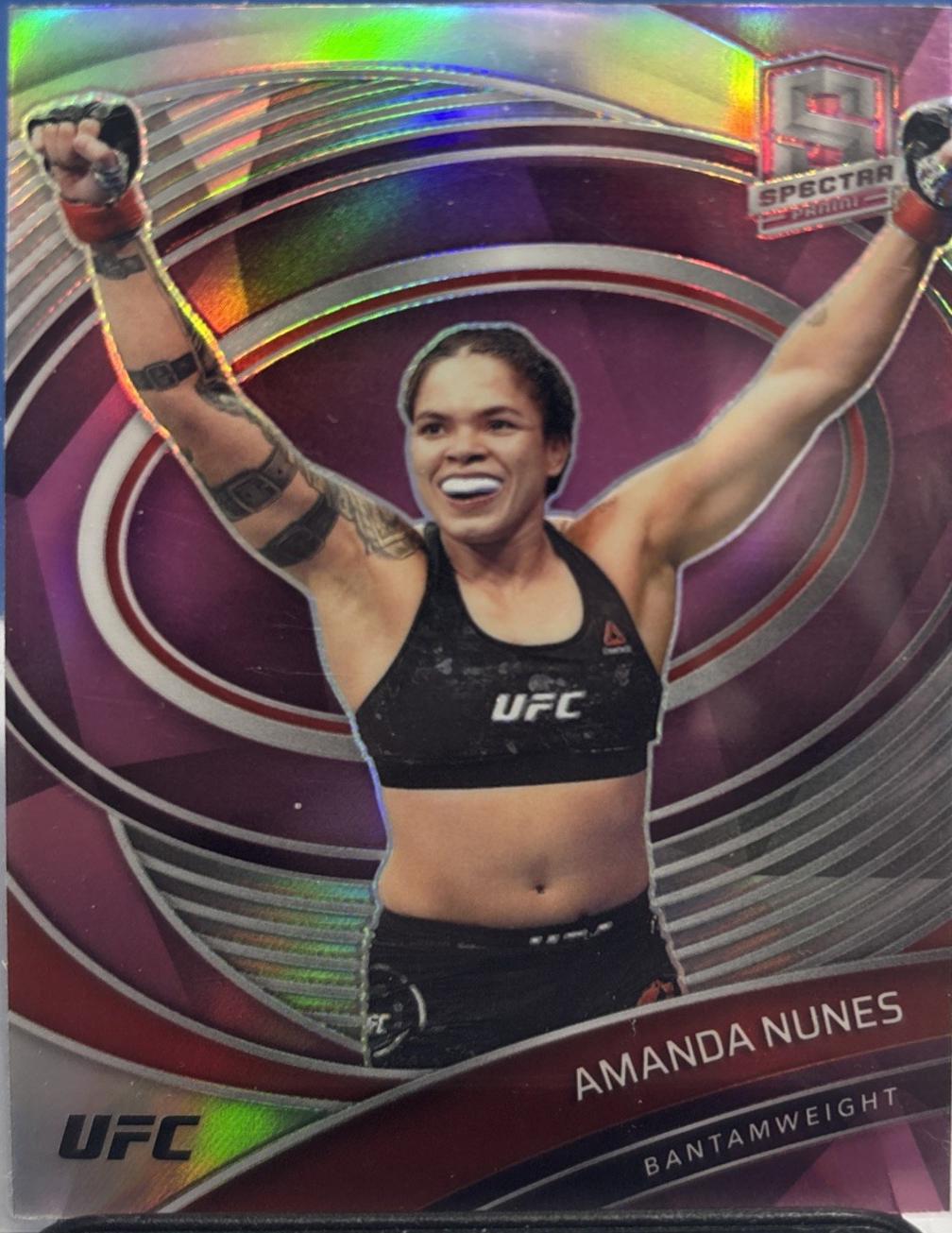Amanda Nunes 2021 Panini Chronicles UFC Base Spectra #287 Pink