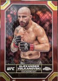 Alexander Volkanovski 2024 Topps Chrome UFC Base #7 Sepia Refractor