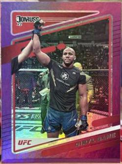 Ciryl Gane 2022 Panini Donruss UFC Base #95 Purple Flood