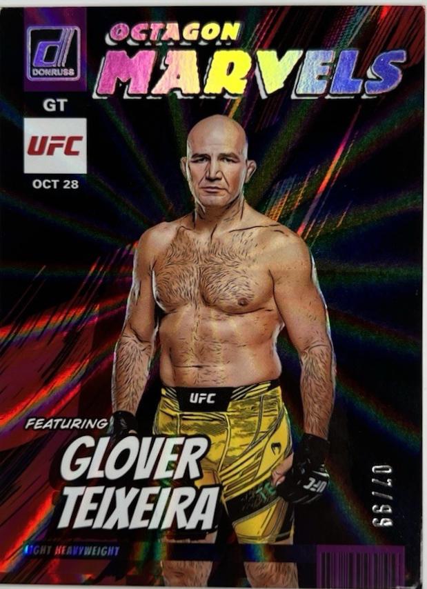 Glover Teixeira 2023 Panini Donruss UFC Octagon Marvels #6 Purple Laser