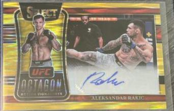 Aleksandar Rakic 2022 Panini Select UFC Octagon Action Signatures #45 Black