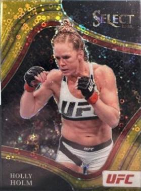 Holly Holm 2022 Panini Select UFC Octagonside #213 Gold Disco