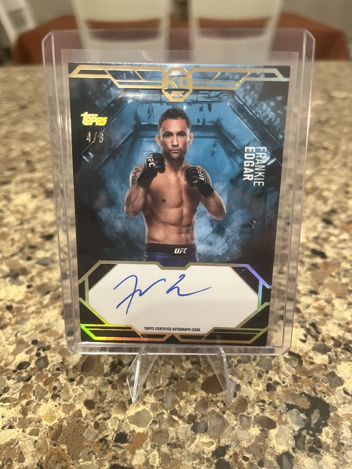 Frankie Edgar 2025 Topps Knockout UFC Knockout Autographs #KA-FE Gold