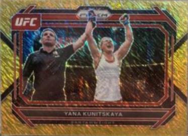 Yana Santos 2023 Panini Prizm UFC Base #93 Gold Shimmer