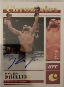Kyler Phillips 2023 Panini Chronicles UFC Chronicles Signatures #36 Gold