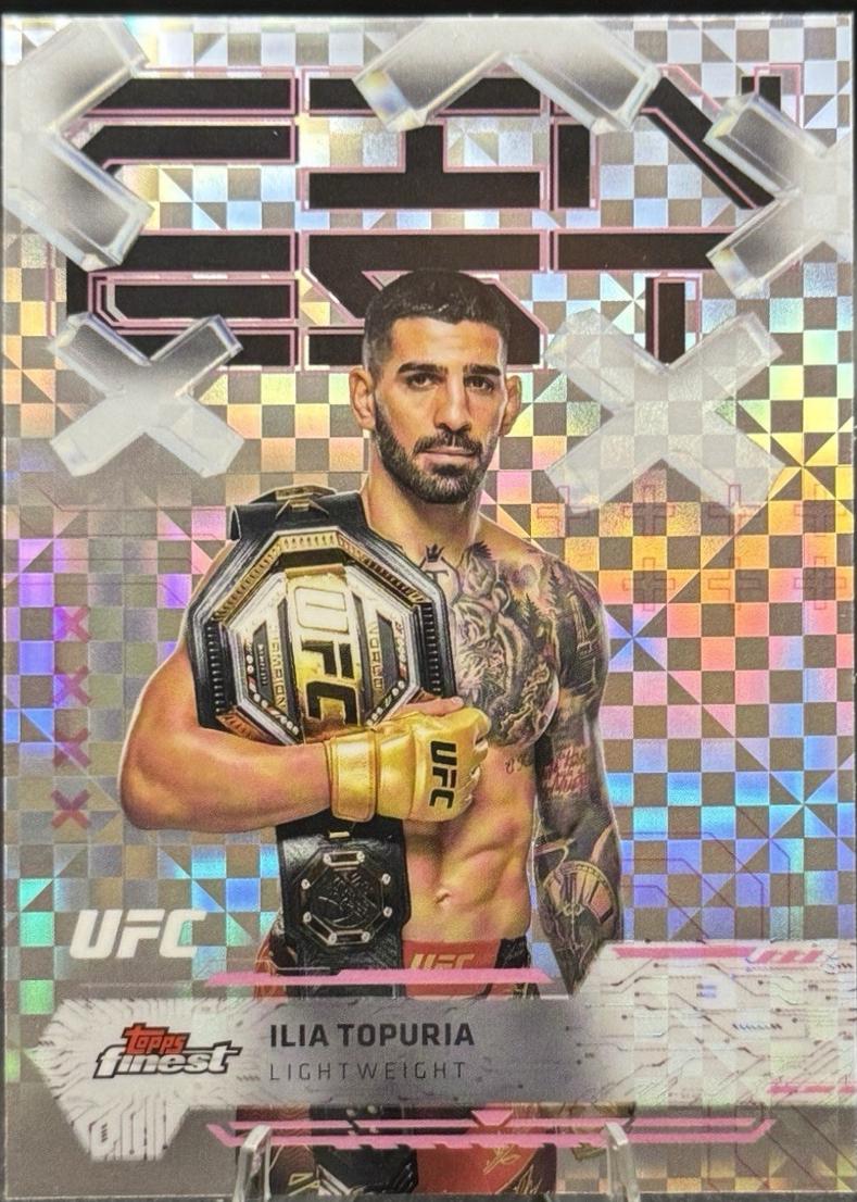 Ilia Topuria 2025 Topps Finest UFC Base Common #43 Checkerboard Refractor