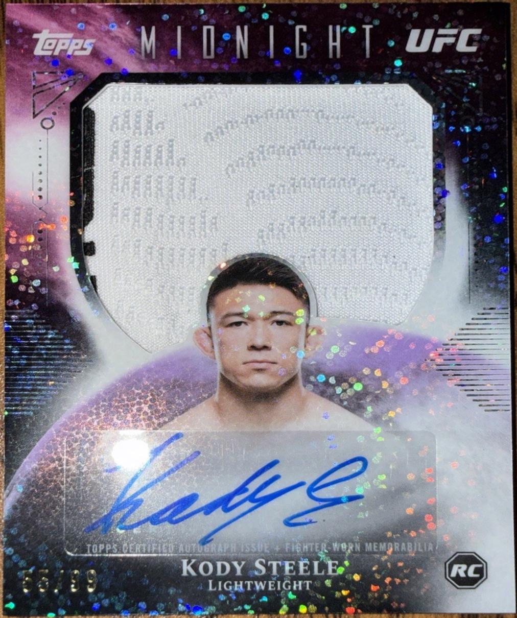 Kody Steele 2026 Topps Midnight UFC Rookie Relic Autographs #RRA-KS Twilight
