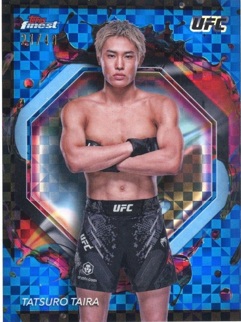 Tatsuro Taira 2024 Topps Finest UFC Base Rare #239 Blue Checkerboard Refractor