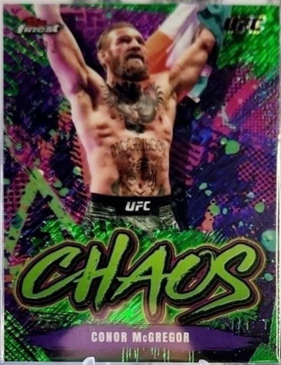 Conor McGregor 2024 Topps Finest UFC Chaos #CHA-22 Green Shimmer Refractor