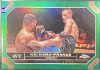 Kai Kara-France 2024 Topps Chrome UFC Base #106 Green Refractor