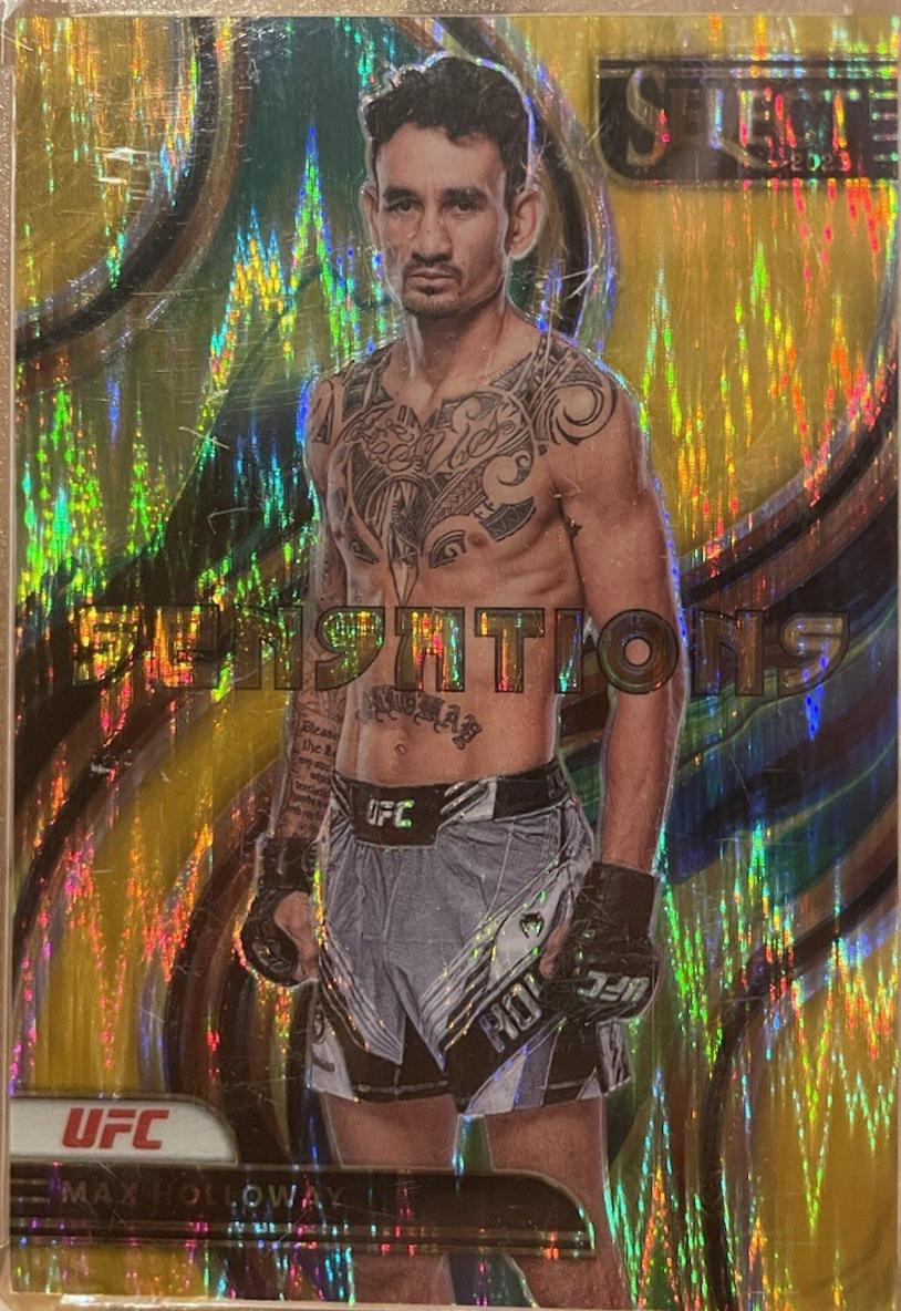 Max Holloway 2023 Panini Select UFC Sensations #5 Gold Flash