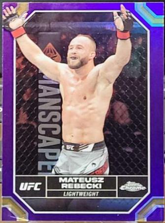 Mateusz Rębecki 2024 Topps Chrome UFC Base #127 Purple Refractor