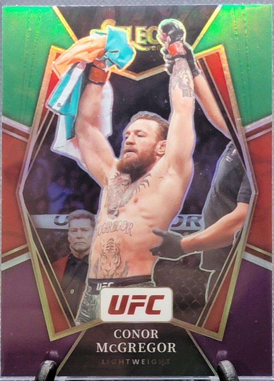 Conor McGregor 2022 Panini Select UFC Premier Level #110 Green and Purple