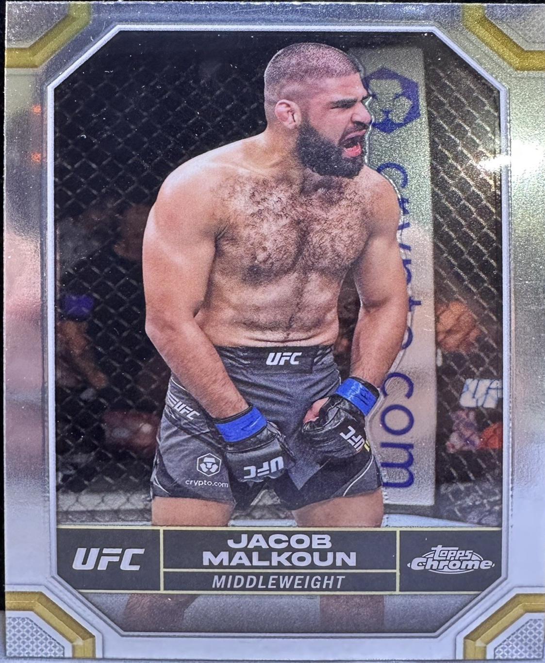 Jacob Malkoun 2024 Topps Chrome UFC Base #85 Refractor