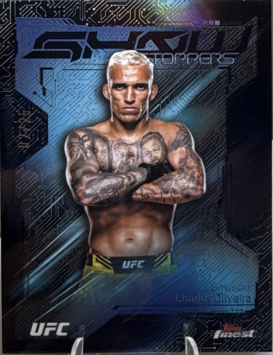 Charles Oliveira 2025 Topps Finest UFC Showstoppers #SS-6 Red Refractor