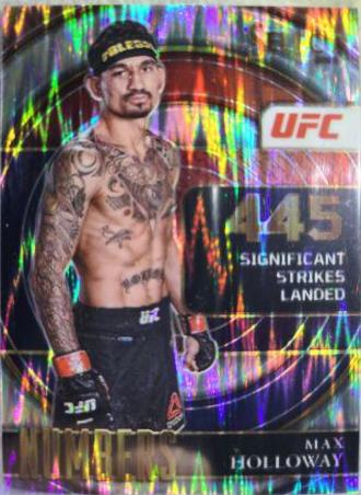Max Holloway 2022 Panini Select UFC Select Numbers #4 Flash