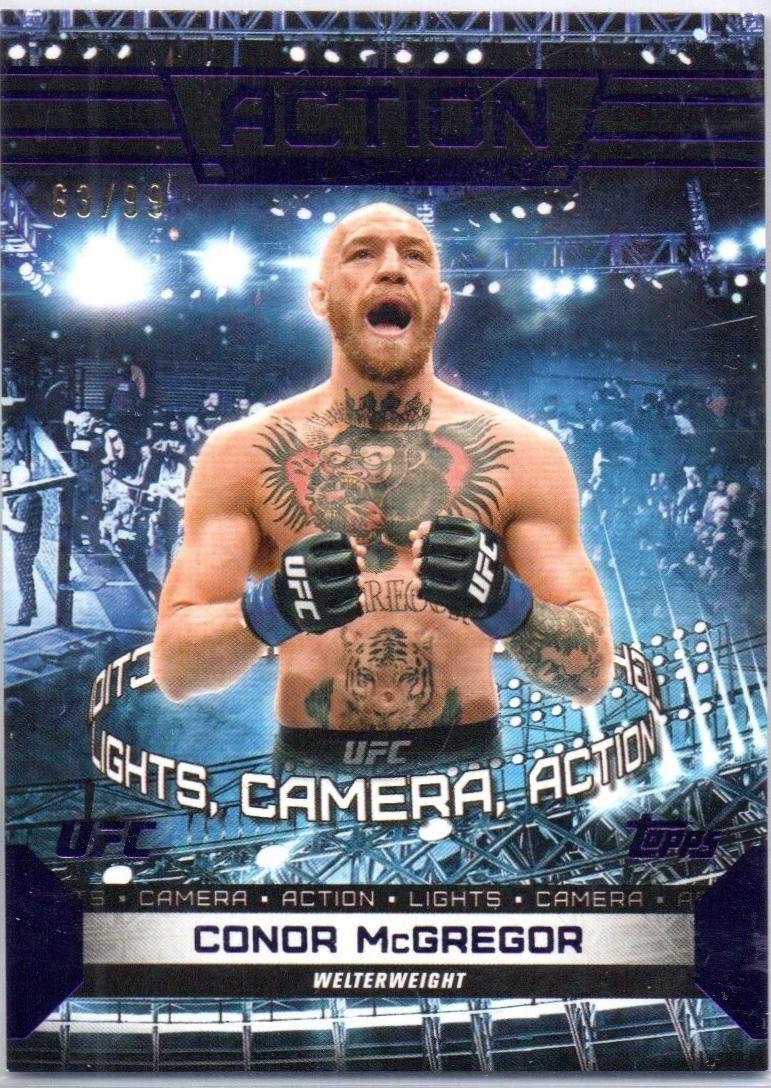 Conor McGregor 2024 Topps Knockout UFC Action (Lights, Camera, Action) #ACT-6 Purple